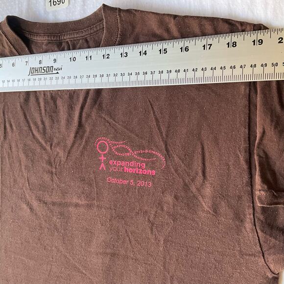 Port and Company Men’s Short Sleeve T-shirt size L, Brown, Girl Power - Picture 2 of 8